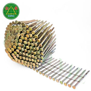 Clavos en rollo de calidad de exportación, 9000 unidades, 15 grados, 2" x 0.099, con vástago liso/roscado, para clavadora neumática, cabeza a cuadros, en caja - Product Image 1