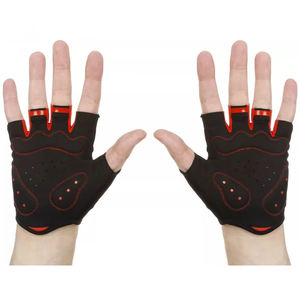 Gants de cyclisme Alpha Racing demi-doigts respirants, personnalisables, de haute qualité, avec design Fillet, fermeture à boucle, en cuir imperméable - Product Image 1