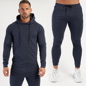 Ensemble de survêtement kaki pour homme, sweat-shirt à capuche à manches longues, poches latérales, vêtements décontractés, coton respirant, fibre élastique, coupe ample - Product Image 5