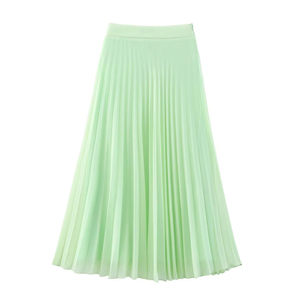 Women's Eco-Friendly Breathable Anti-Wrinkle Casual Middle Eastern Solid Pattern Knitted 100% Polyester <b>Skirt</b> - Product Image 1