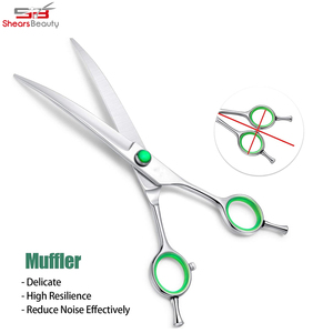 Professional Hair Scissors Stainless Steel Sharp <b>Blade</b> Long Handle Right Handed Curved Design for <b>Barber</b> Use - Product Image 3