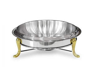 Plato de frotamiento pulido de acero inoxidable para alimentos usados, catering para bodas y restaurantes, plato de frotamiento, calentador para servir alimentos, 8 litros - Product Image 4