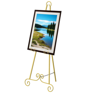 New Arrival Iron Floor <b>Easel</b> Stand Rectangle Shape Painted Metal 33x15x85cm for Living Room Home Decor - Product Image 5