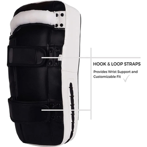 แผ่นรองเตะหนัง PU คุณภาพสูง ระบายอากาศได้ดี เป็นมิตรกับสิ่งแวดล้อม ทนทาน พื้นผิวเรียบเนียน สำหรับการออกกำลังกาย การฝึกเตะแบบสมดุล และการป้องกัน - Product Image 3