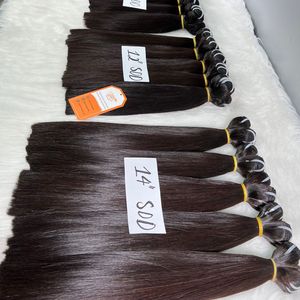 Prix de gros disponible Extensions de cheveux humains vietnamiens droits os noir à cuticule alignée - Product Image 4