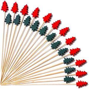 Palillos Decorativos de 4.7 Pulgadas, Paquete de 100 Unidades para Cócteles y Aperitivos, Palillos para Fiestas con Brochetas - Product Image 1