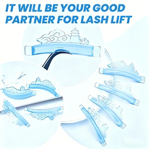 Protège-cils transparents populaires pour rehaussement de cils, 4 paires de coussinets professionnels auto-adhésifs en silicone pour rehaussement de cils, pour salon - Product Image 2