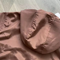 Conjunto de Chaqueta Cortavientos y Pantalones Cortos Unisex de Talla Grande con Capucha, Estampado Personalizado Vintage, Color Negro Sólido, Nylon, Lavado Ácido, Antibacteriano