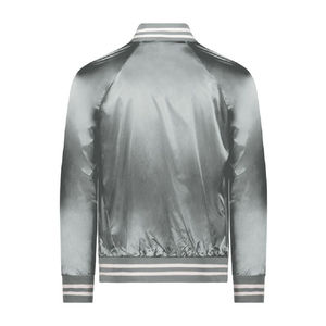 Blouson Bomber en Satin Personnalisé avec Col Montant, Broderie Personnalisée, Style Baseball Letterman, Veste en Satin Uni – Vente en Gros - Product Image 4