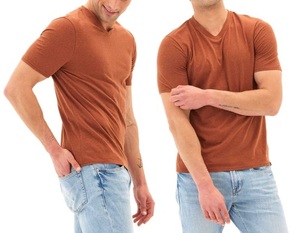 Nueva Llegada, Camiseta Deportiva Casual de Color Sólido Básico, 100% Algodón, de Secado Rápido, Ecológica, Ajustada, con Cuello en V para Hombre, con Logotipo Personalizado - Product Image 6