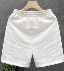Shorts décontractés pour hommes - Shorts jacquard géométriques minimalistes pour hommes élégants, parfaits pour les tenues d'été - Product Image 4