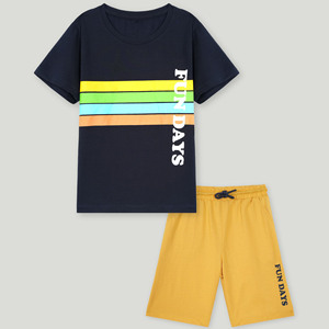 เสื้อยืดคอกลมผู้ชาย ชุดเซ็ต ดีไซน์โดดเด่น ขายดีที่สุด รับผลิตแบรนด์ส่วนตัว เสื้อยืดแขนสั้นและกางเกงขาสั้น ชุดคู่ - Product Image 3