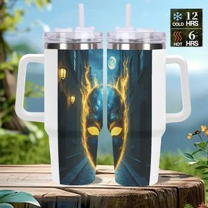 Stainless Steel Tumbler 40oz With Handle For <b>Coffee</b> And Tea Travel Use - Product Image 2