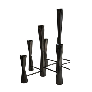 Modern <b>Black</b> 11 Lights <b>Candelabra</b> Elegant Multi Level Metal Taper Candle Holder For Dining Tables Weddings & Home Decoration - Product Image 5