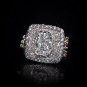 Bague en argent sterling 925 étincelante sertie de perles d'eau douce et de moissanite plaquée or rose VANDANA CREATION Élégante pour mariée - Product Image 3