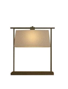 Lampe de table moderne en aluminium avec abat-jour en lin beige, LED E27 3500K blanc chaud, écologique, protection des yeux, AC 85-265V, commande par interrupteur - Product Image 1
