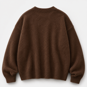 Pull d'hiver vintage rayé unisexe en mélange de mohair de luxe, anti-plis, doux et moelleux, prix de gros OEM - Product Image 2