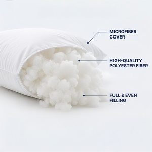 Almohada Rectangular VINABEDDING al por Mayor, Relleno 100% Fibra de Poliéster, Funda de Tencel Suave y Refrescante, Estilo Minimalista - Product Image 3