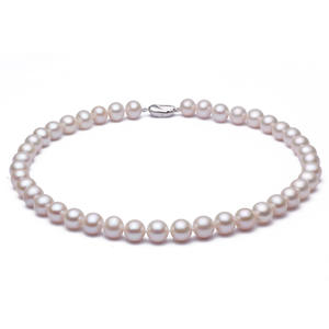 Colliers de perles d'eau douce de forme circulaire parfaite, style de bijoux européen et américain, fournis par les fabricants - Product Image 1