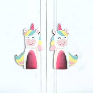 Tiradores de Madera de Acacia Hechos a Mano, Tiradores de Cajones Infantiles de Madera Natural con Diseño de Unicornio, Tiradores de Cómodas, Tiradores de Armarios de Cocina - Product Image 4