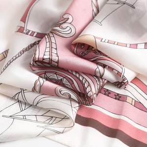 Pañuelo para la Cabeza Personalizado Tipo Seda para Mujer, Bandana de Satén Estampada para Envolver el Cabello, Pañuelo Cuadrado de Moda para el Cabello, Pañuelo Cuadrado Personalizado - Product Image 5