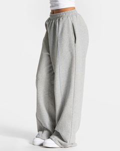 Survêtement décontracté pour femme avec logo personnalisé, sweat à capuche oversize contrastant et pantalon de jogging doux - Product Image 5