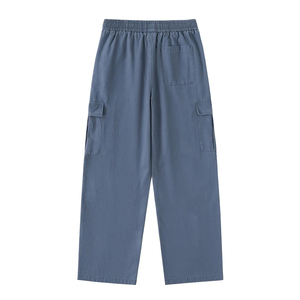 Spring New Light Weight Men's Casual Solid Color All-match Loose <b>Straight</b> <b>Leg</b> Mid Flat Multi-Pockets <b>Leg</b> <b>Cargo</b> Pant - Product Image 2
