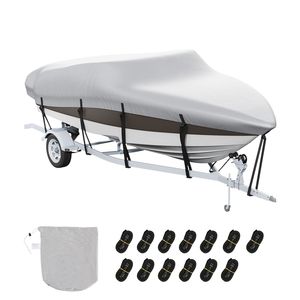 Telo Copribarca Impermeabile Rimorchiabile 17FT 19FT in Oxford PU Grado Marino 600D Nuovo con Fibbia per Copertura Motore - Product Image 1
