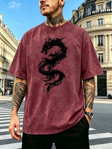 Men <b>Boys</b> Everyday Streetwear T Shirt with Distressed Character Relaxed Casual Fashion Top - Product Image 1