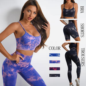 Ensemble de sport AOLA Yoga 5 pièces : T-shirt, Crop Top, Leggings sans coutures, Vêtements de sport, Ensemble de fitness, Leggings sans coutures - Product Image 2