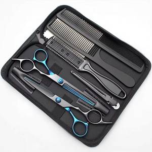Ensemble professionnel de ciseaux de coiffure, ciseaux à effiler, peignes, couleur personnalisée, acier inoxydable, pour droitiers, manche long, tranchants et de haute qualité - Product Image 3