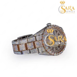 Montre mécanique automatique de haute qualité avec diamant moissanite, cadran blanc, mouvement en acier inoxydable, style professionnel - Product Image 3