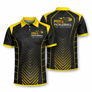 Custom Breathable Pickleball Shirt Short Sleeve Outdoor Wind Ventilated Design Quick Dry Performance Court Top Digital Printing - Product Image 1