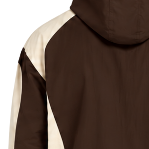 Mens Brown Neutral Colorblock Nylon <b>Hoodie</b> Shorts Set Lightweight Quarter Zip Athletic <b>Running</b> Training Casual Sportswear - Product Image 6