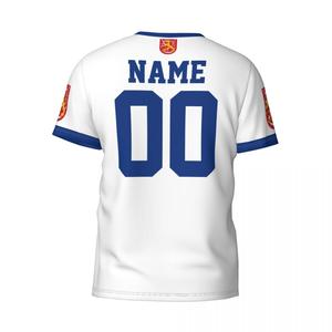 Maillot de sport personnalisé à manches courtes, respirant, séchage rapide, UPF 50, avec impression par sublimation des drapeaux haïtiens pour la Coupe du Monde 2026 - Product Image 3