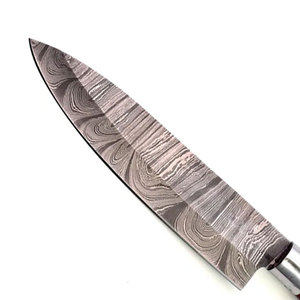 Cuchillo de chef de acero de Damasco, herramienta de cocina profesional, cuchillo de cocina hecho a mano, diseño duradero para rebanar, picar y cortar en cubos. - Product Image 6