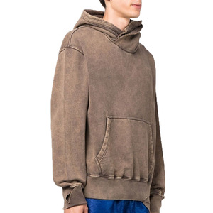Sweat-shirts à capuche délavés à l'acide, prix d'usine, vente en gros, sweats en coton, vêtements de mode streetwear décontractés et oversize pour tous - Product Image 1