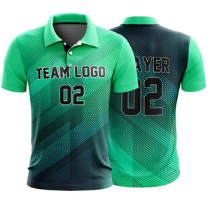Maillot de cricket personnalisé pour hommes avec nom d'équipe, 100 % polyester, impression numérique, protection antibactérienne et anti-UV, personnalisable à l'avant - Product Image 2