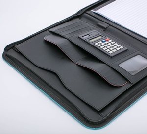 Leather Portfolio <strong>Folder</strong> A4 Custom Logo Document <strong>File</strong> <strong>Folder</strong> Organizer <strong>Executive</strong> Zipper <strong>Folder</strong> - Product Image 5