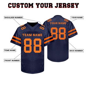 OEM American Football Jersey Polyester <b>Mesh</b> Dazzle Embroidery Custom Logo V Neck Quick Dry Durable Professional Uniform - Product Image 2