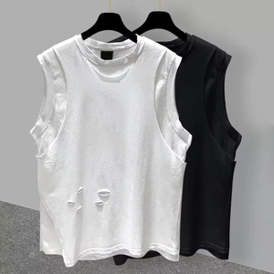 Débardeur de musculation pour homme, épaules larges, sans manches, 100% coton, gilet de sport, tee-shirt de musculation, chemise d'entraînement athlétique respirante - Product Image 4