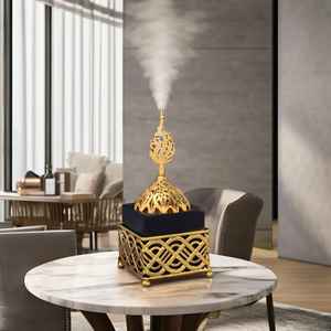 Quemador de Incienso de Metal de Lujo, Quemador de Oud Árabe, Soporte Decorativo para Incienso Aromático, Quemador de Fragancia para el Hogar - Product Image 2