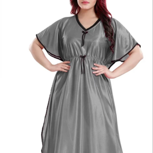 Caftán marroquí hecho a mano, vestido caftán con mangas anchas tipo murciélago, cuello en V, poliéster, corte regular, informal, para fiesta de noche, ropa de dormir. - Product Image 1