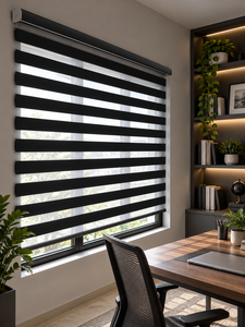EX07-SUPER SYSTEM Zebra Exclusive, Persiana Eléctrica Premium Integrada, Moderna, Tipo Día-Noche, para Vestíbulo de Hotel, Control de Reflejos - Product Image 1