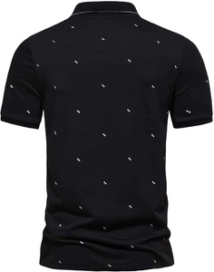 Polo à carreaux pour homme, anti-plis, décontracté, pour le travail, l'été, le golf, le tennis, à manches courtes, en polyester tricoté - Product Image 2