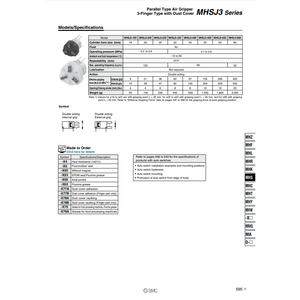 SMC Pneumatics-Pinza de aire de estilo paralelo, para robots paralelos, de la marca SMC Pneumatics, de estilo paralelo, de - Product Image 3