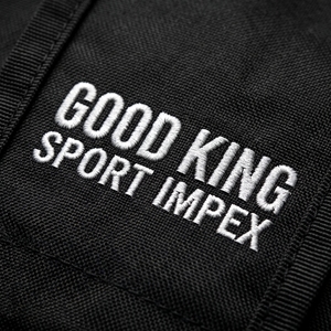 Mochila con Cordón Color Negro Azabache con Logotipo Bordado en Gris Plateado, Estampado Personalizado, Bolsa de Gimnasio con Esquinas de Cuero Negro, Kit de Bolsa Deportiva Clásica - Product Image 5