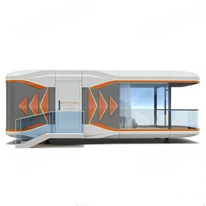 Maisonnette préfabriquée portable sur roues avec cuisine et salle de bain, unité de vie modulaire mobile pour le voyage - Product Image 1