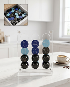Soporte Magnético Rectangular de Acrílico Premium para Cápsulas de Café, Soporte de Almacenamiento Independiente para Cápsulas de Café, para Montar en el Refrigerador - Product Image 5