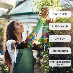 Manchon de bras personnalisé pour femme, respirant, anti-UV, amincissant, pour le cyclisme, la conduite estivale et la protection solaire - Product Image 3